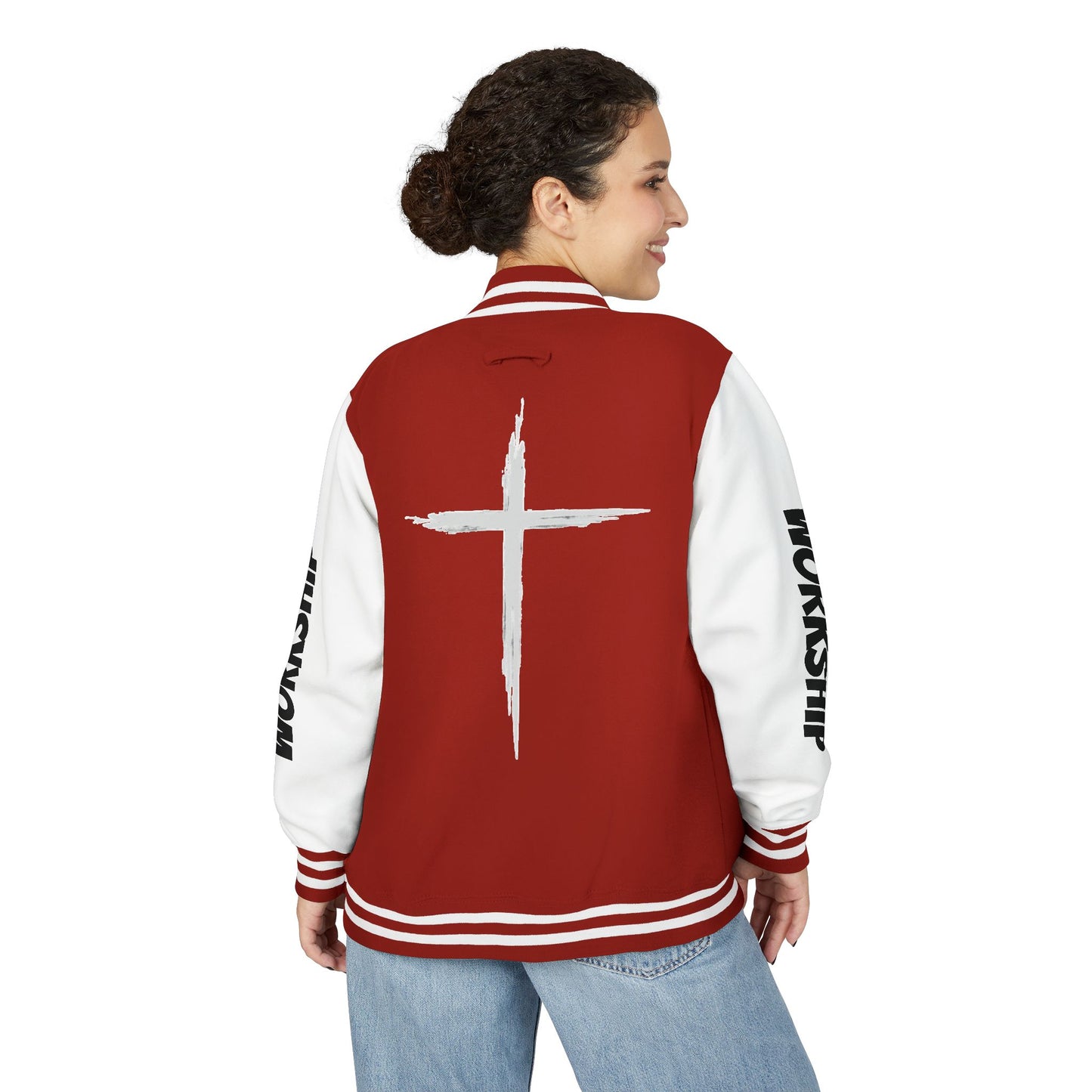 Minimilist Christian Heavyweight Letterman Jacket - Daylight Drip