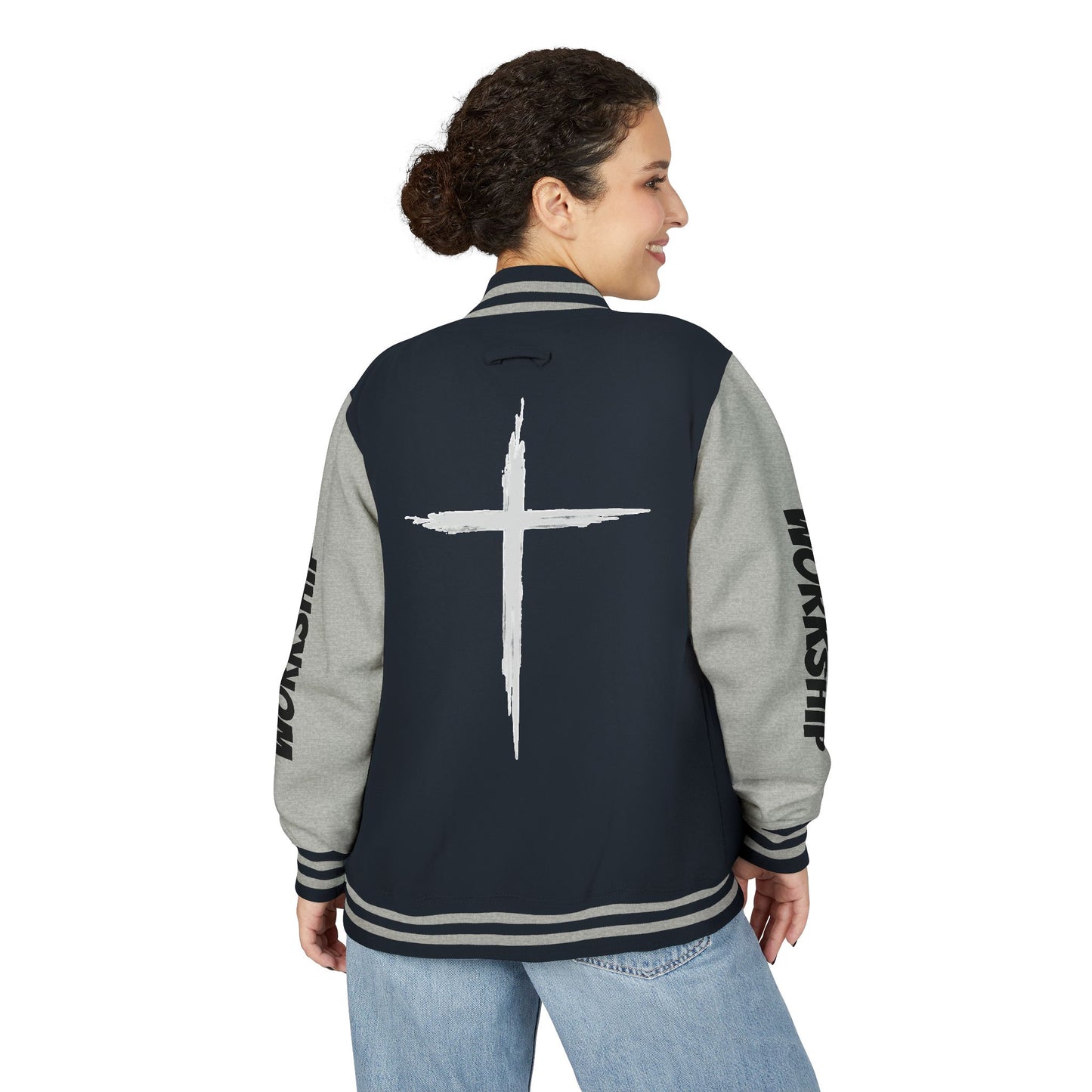 Minimilist Christian Heavyweight Letterman Jacket - Daylight Drip