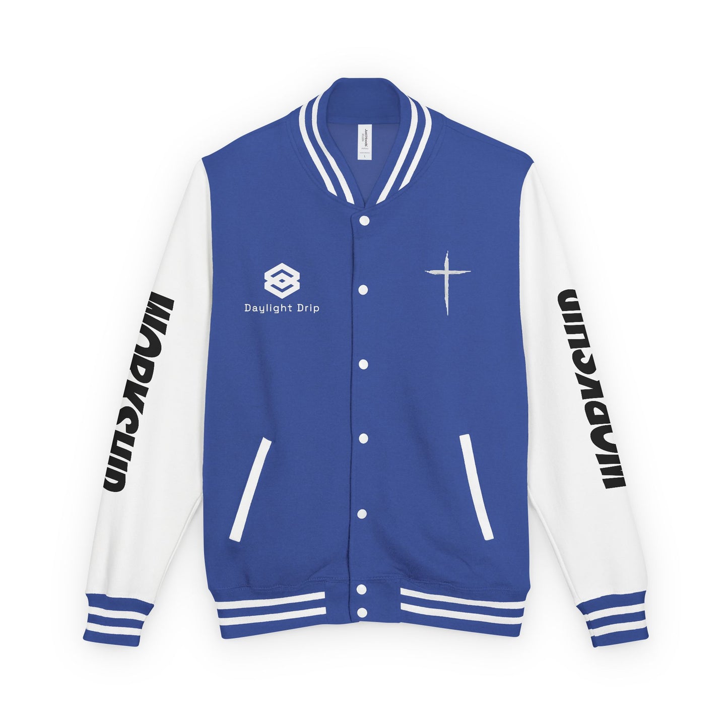 Minimilist Christian Heavyweight Letterman Jacket - Daylight Drip