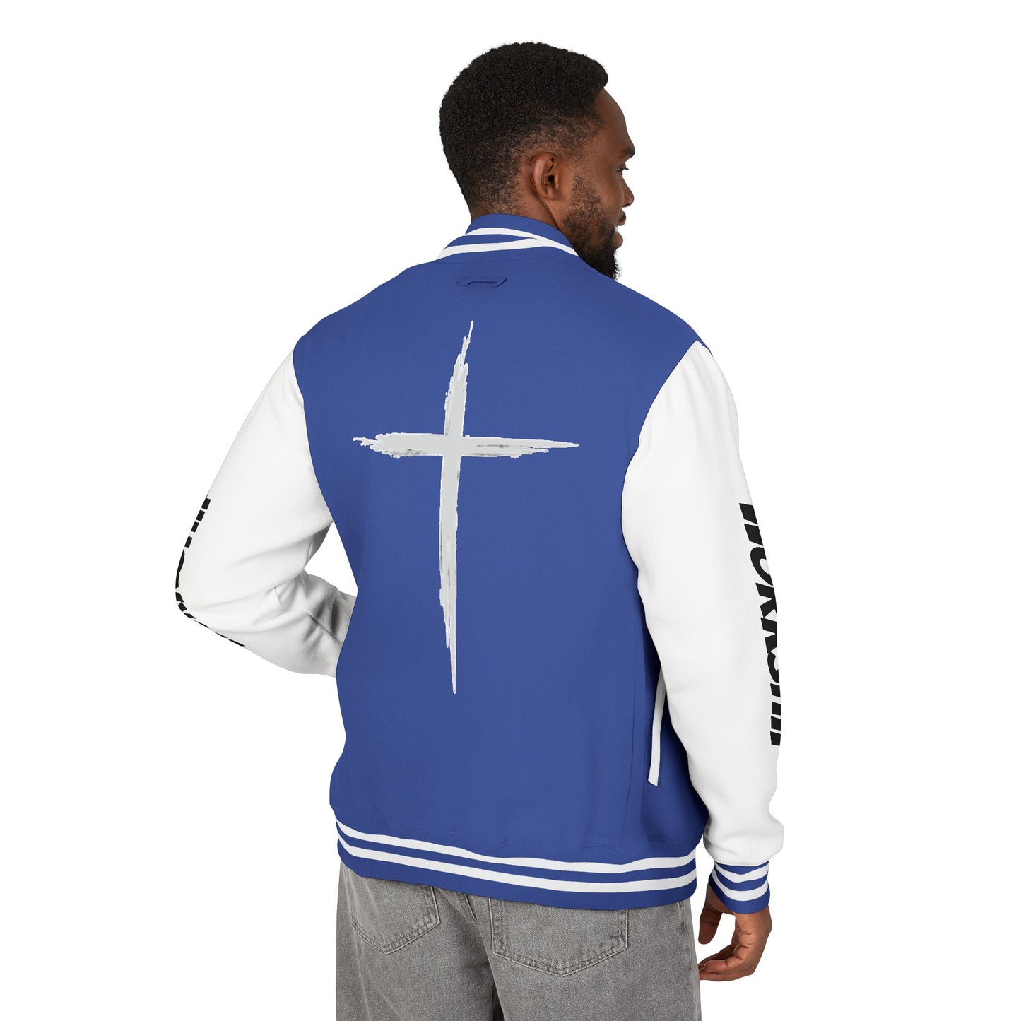 Minimilist Christian Heavyweight Letterman Jacket - Daylight Drip