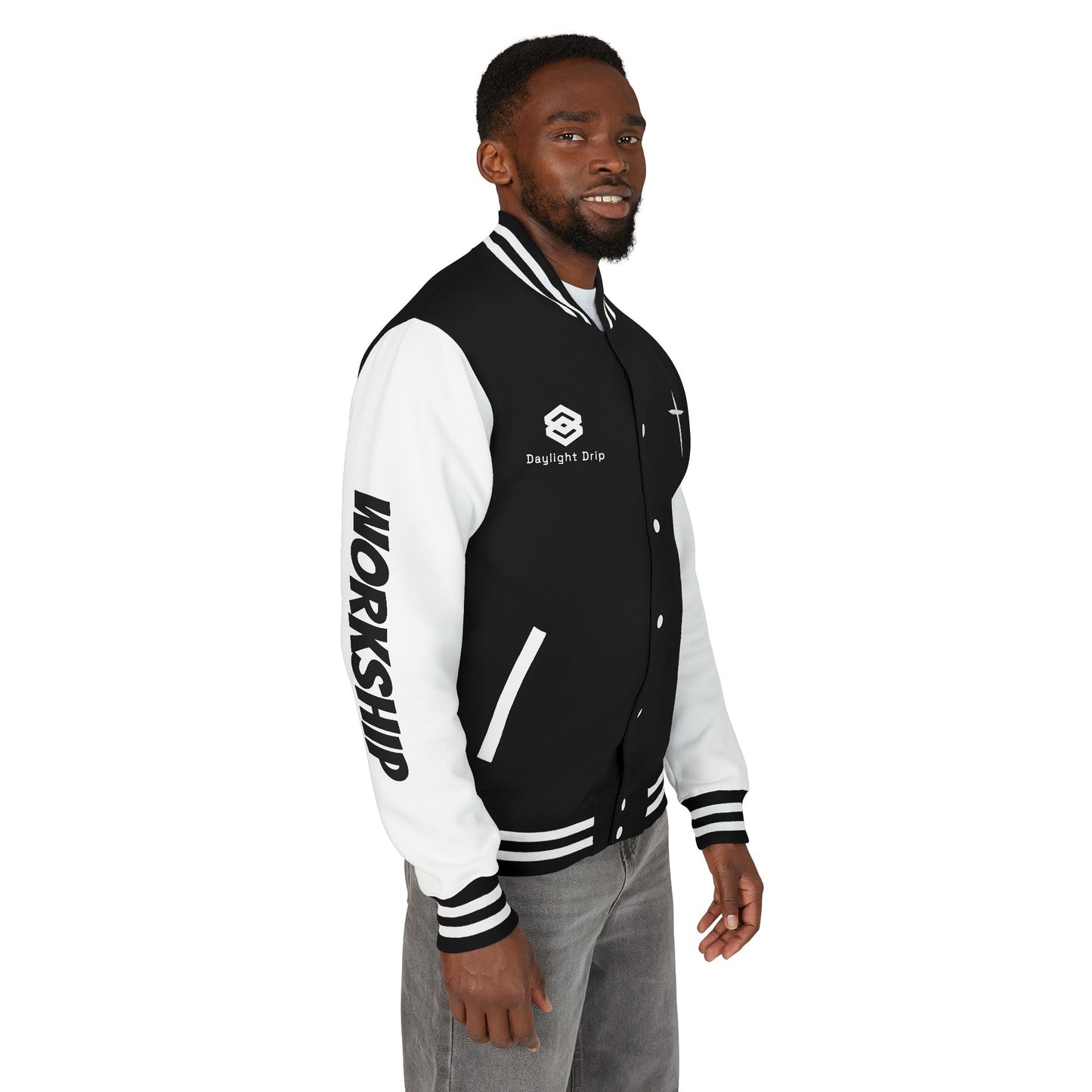 Minimilist Christian Heavyweight Letterman Jacket - Daylight Drip