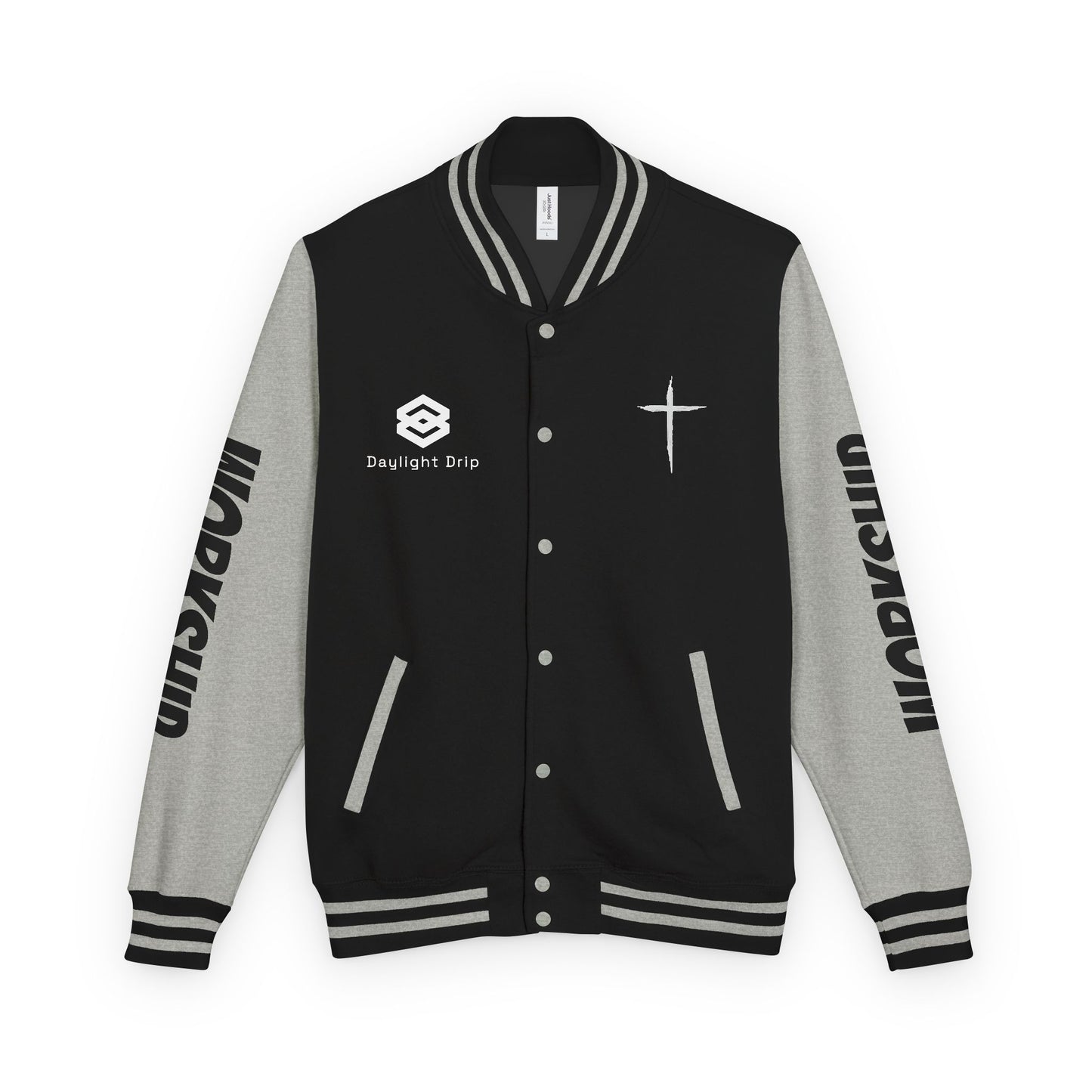 Minimilist Christian Heavyweight Letterman Jacket - Daylight Drip