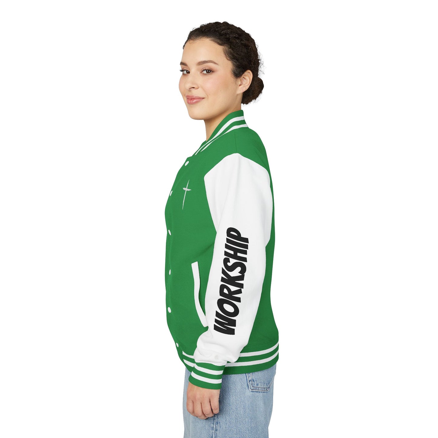 Minimilist Christian Heavyweight Letterman Jacket - Daylight Drip