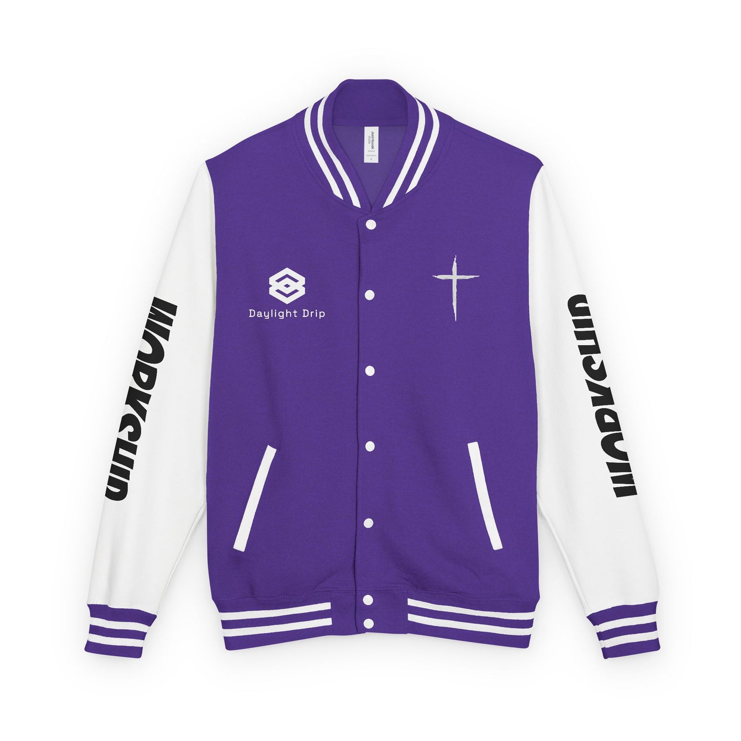 Minimilist Christian Heavyweight Letterman Jacket - Daylight Drip