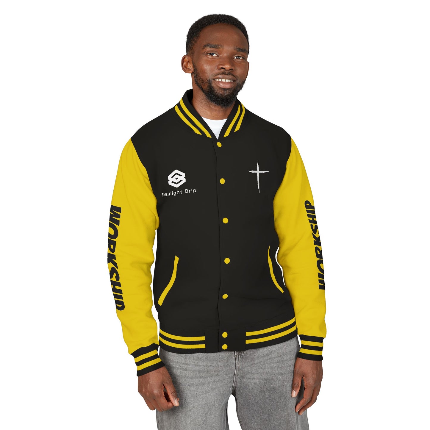 Minimilist Christian Heavyweight Letterman Jacket - Daylight Drip