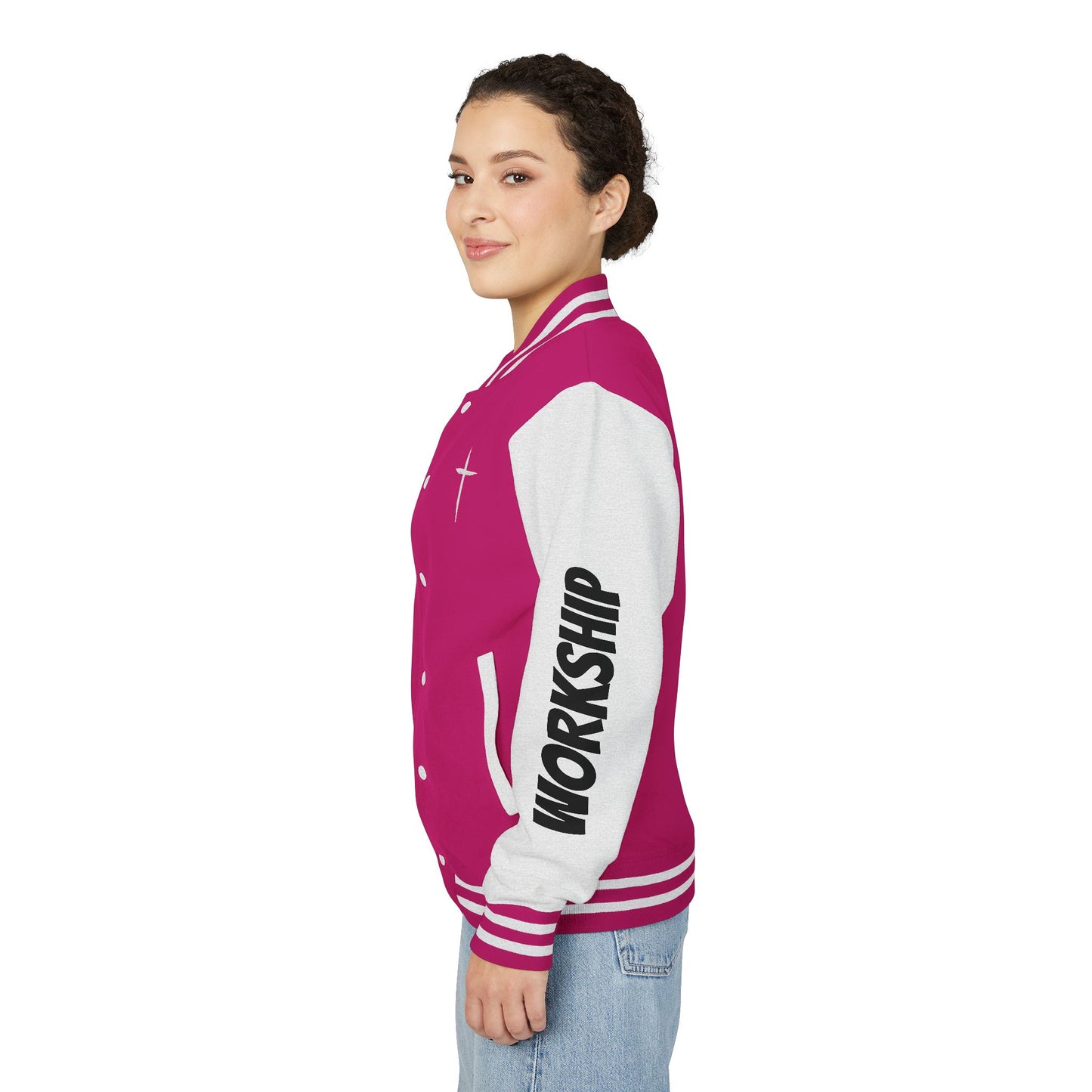 Minimilist Christian Heavyweight Letterman Jacket - Daylight Drip