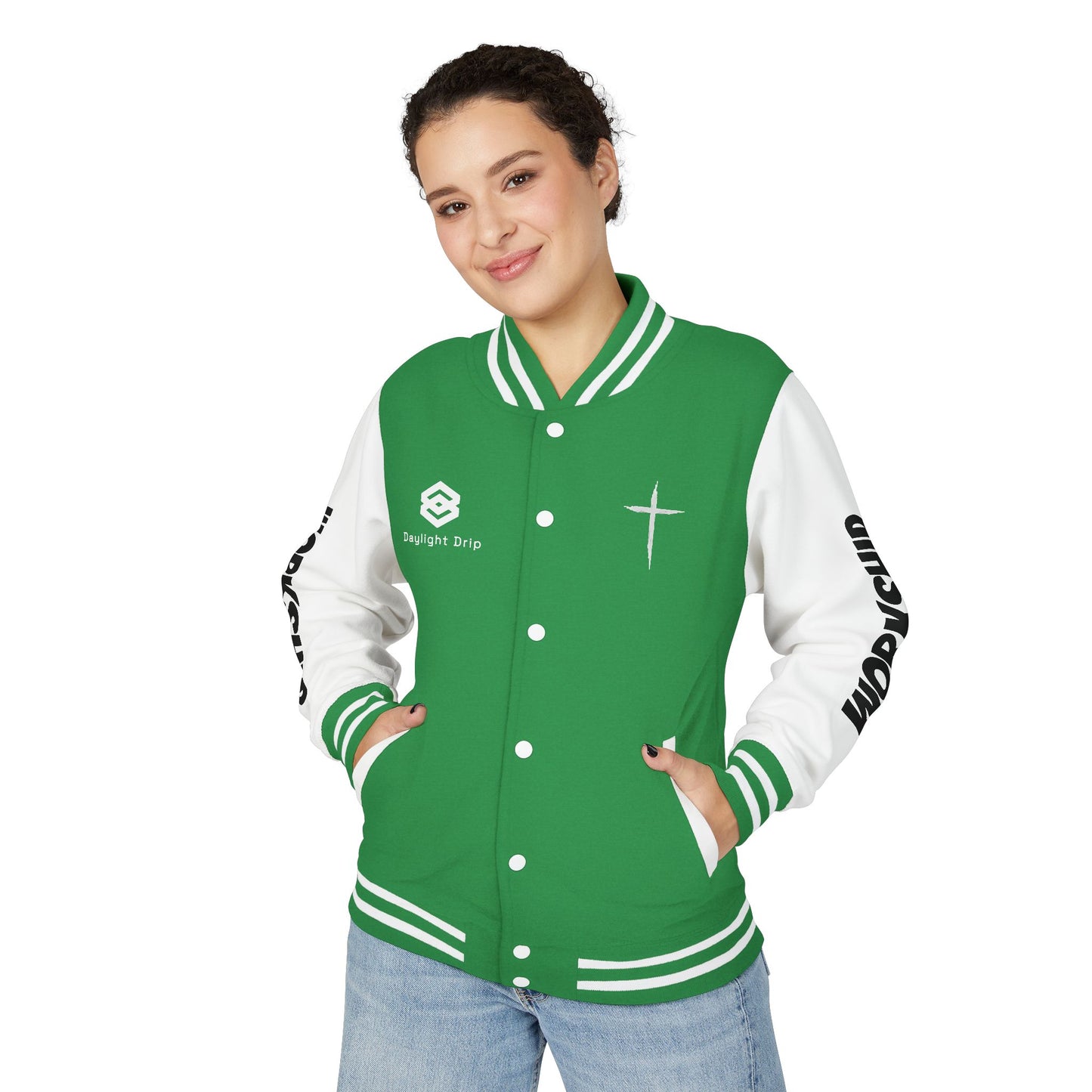 Minimilist Christian Heavyweight Letterman Jacket - Daylight Drip