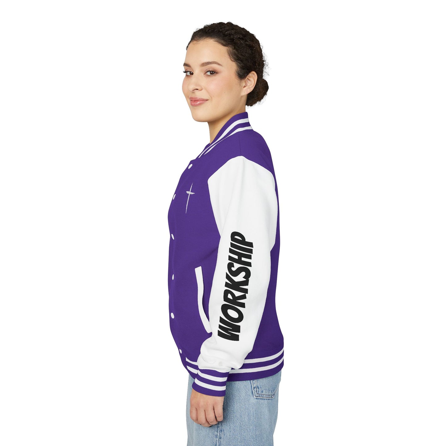 Minimilist Christian Heavyweight Letterman Jacket - Daylight Drip