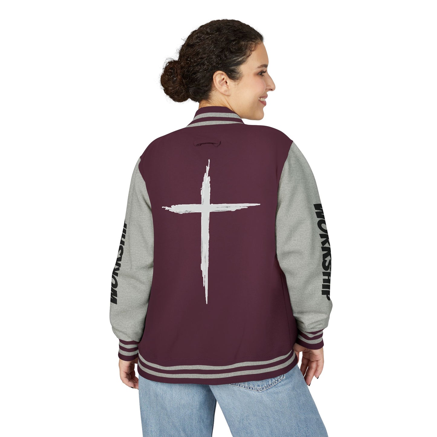 Minimilist Christian Heavyweight Letterman Jacket - Daylight Drip