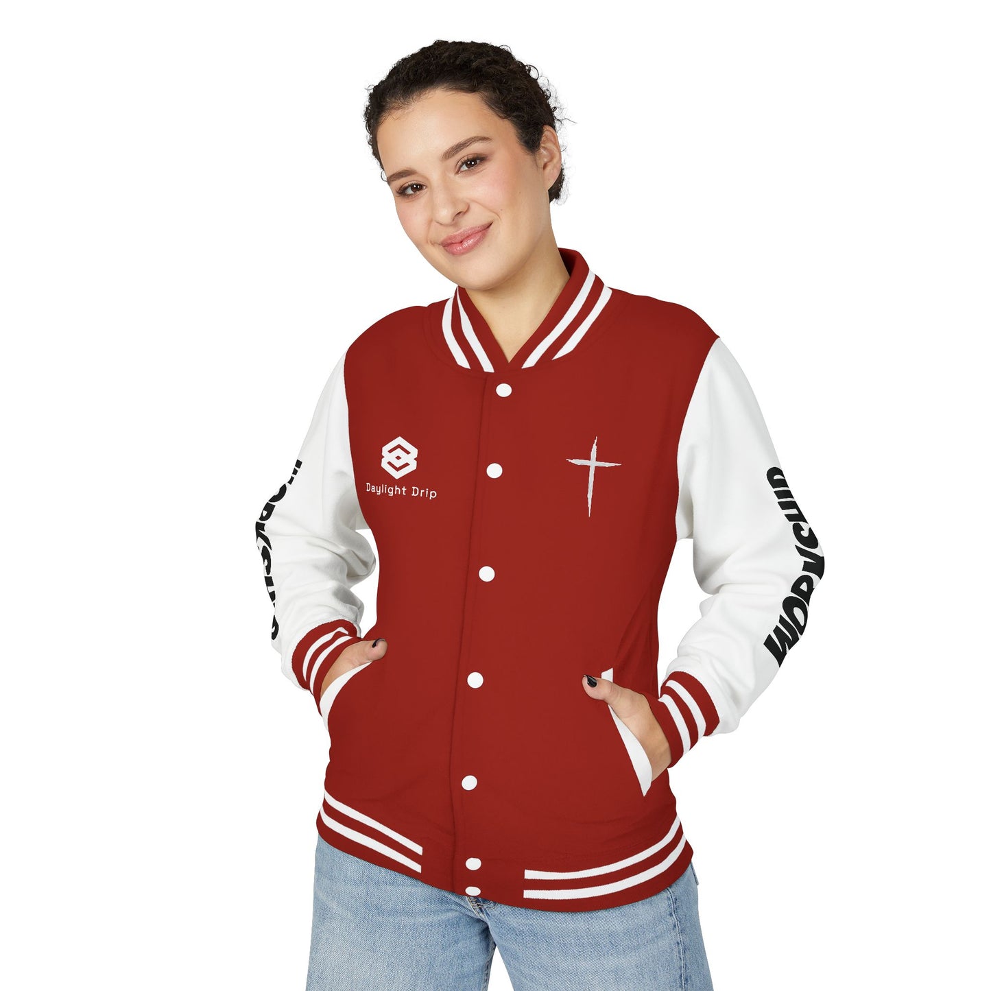 Minimilist Christian Heavyweight Letterman Jacket - Daylight Drip