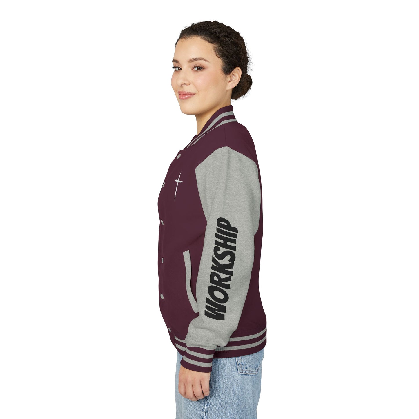 Minimilist Christian Heavyweight Letterman Jacket - Daylight Drip