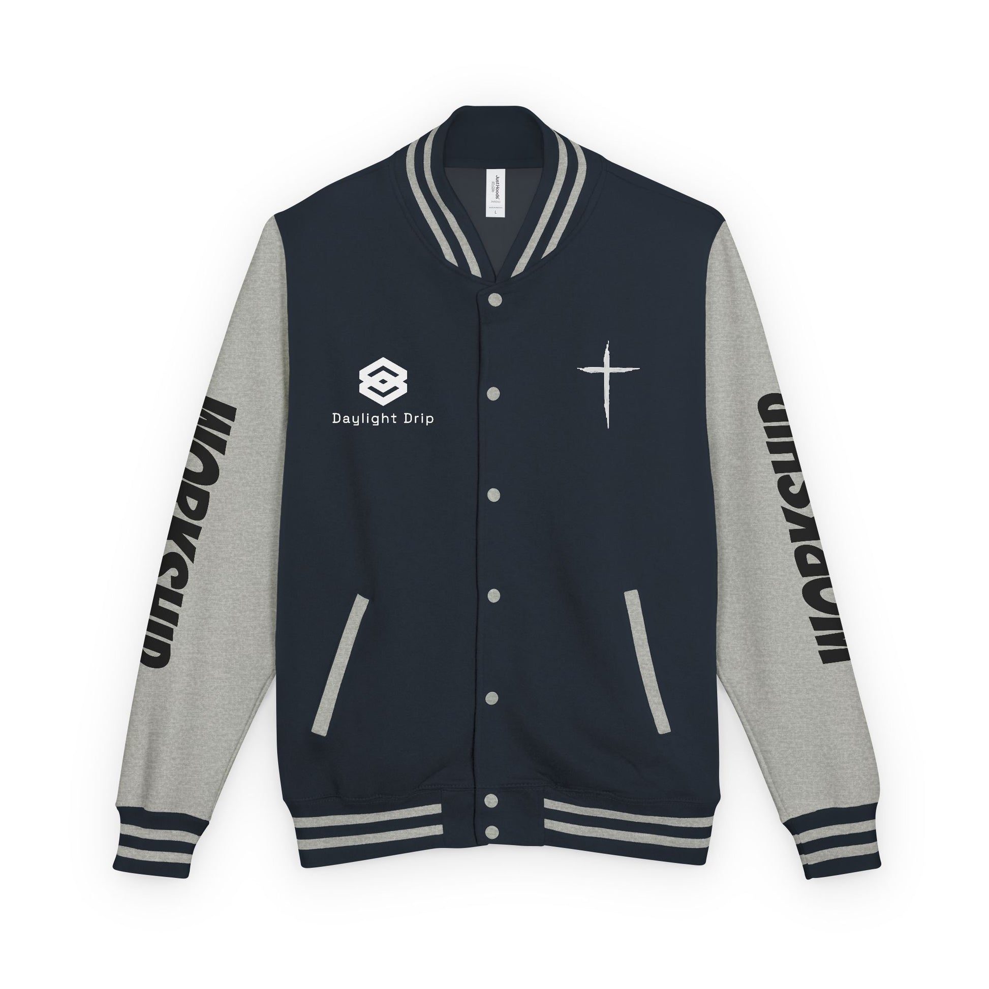 Minimilist Christian Heavyweight Letterman Jacket - Daylight Drip