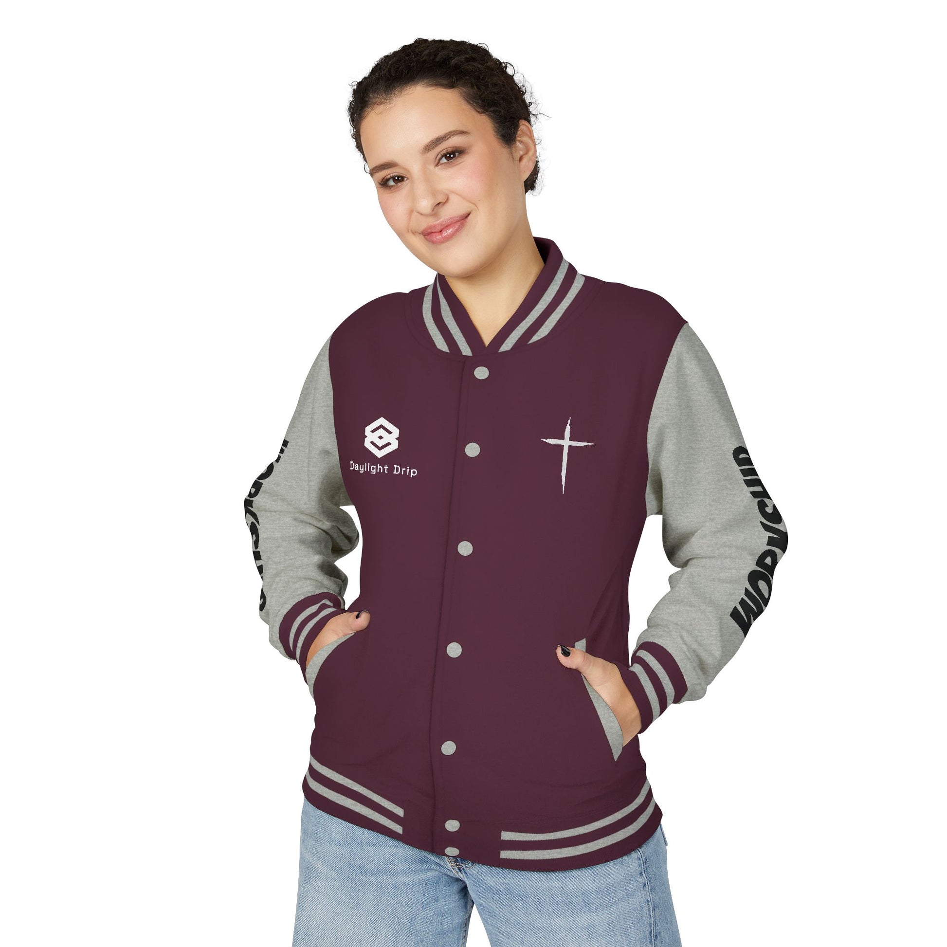 Minimilist Christian Heavyweight Letterman Jacket - Daylight Drip