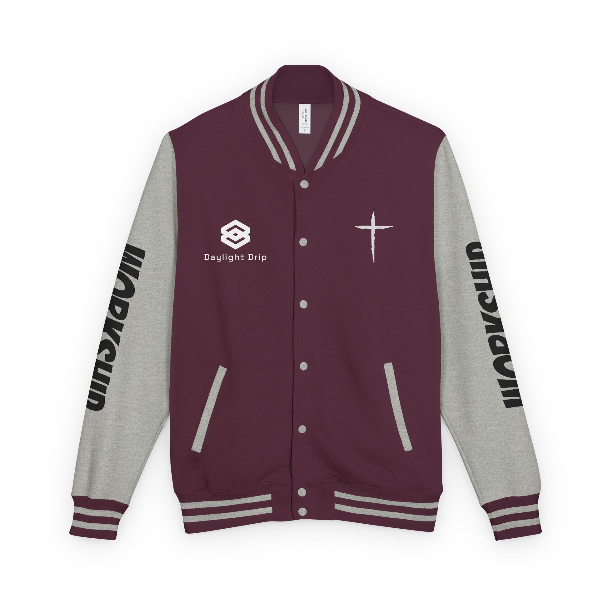Minimilist Christian Heavyweight Letterman Jacket - Daylight Drip