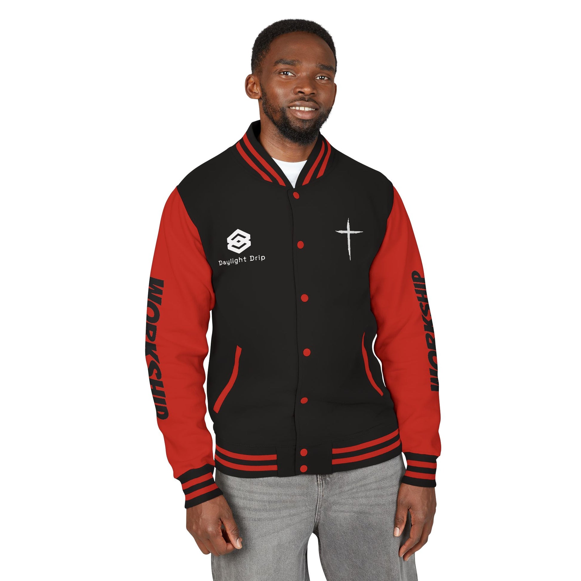 Minimilist Christian Heavyweight Letterman Jacket - Daylight Drip
