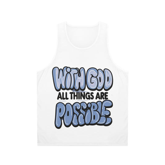 Inspirational Tank Top - 'With God All Things Are Possible' - Daylight Drip