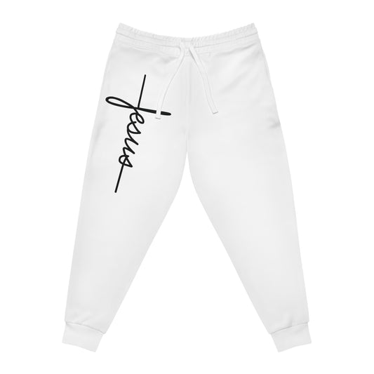 Stylish Jesus Athletic White Joggers - Daylight Drip