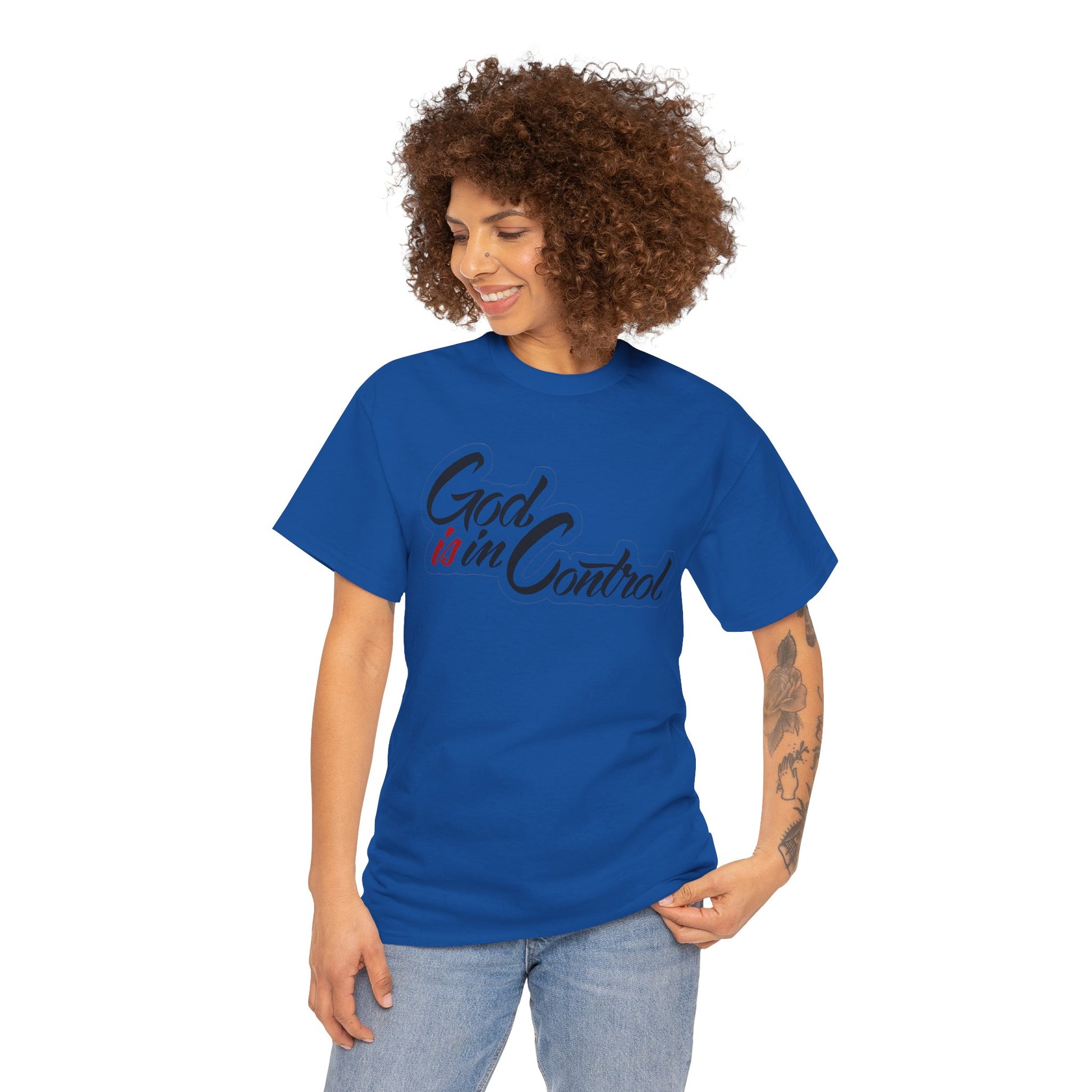 God is in Control Faith-Inspired TShirt - Daylight Drip