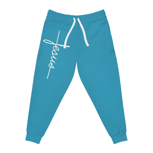Stylish Jesus Athletic Turquoise Joggers - Daylight Drip