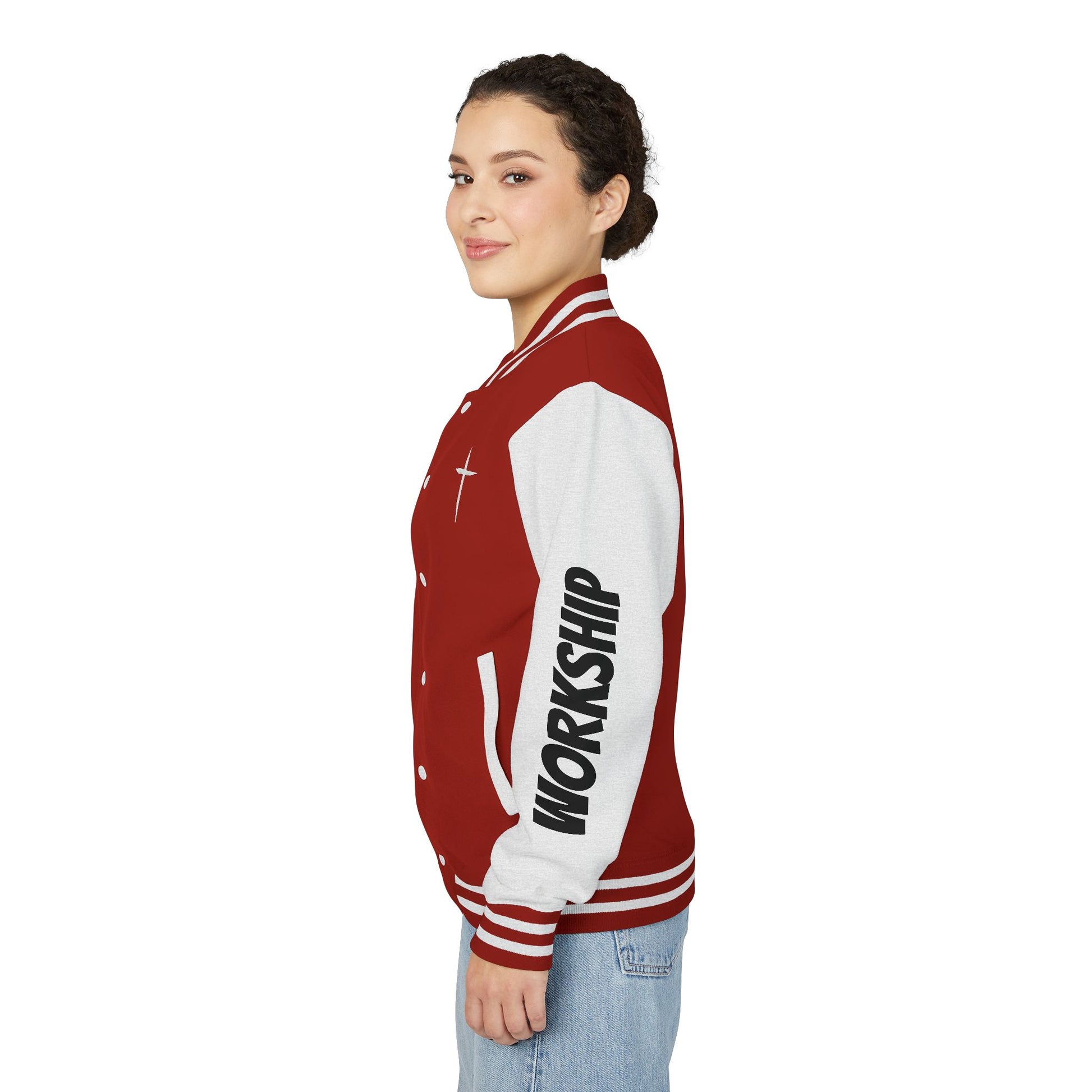 Minimilist Christian Heavyweight Letterman Jacket - Daylight Drip